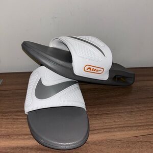 Nike Air Max Cirro Slides Sandals Size 12 Mens White Gray Orange Platinum NWOB
